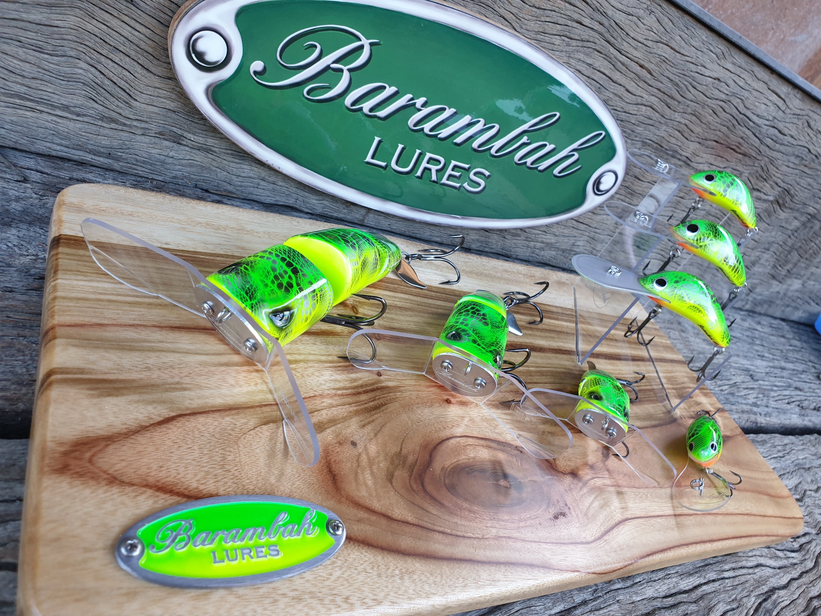 Timber Set of 7 Lure in Green/Chartruese